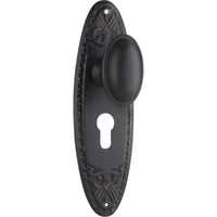 Tradco Door Knob Fitzroy Euro Pair Antique Copper