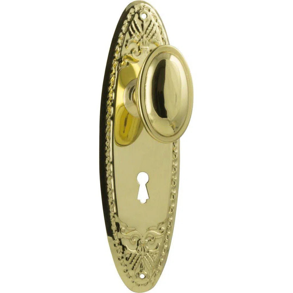 Tradco Door Knob Fitzroy Lock Pair Polished Brass