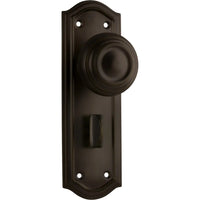 Tradco Door Knob Kensington Privacy Pair Antique Brass