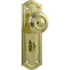 Tradco Door Knob Kensington Privacy Pair Polished Brass