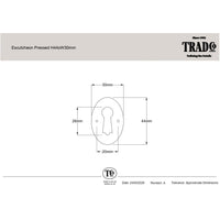 Tradco Door Knob Milled Edge Antique Copper 45mm & Rim Lock PB Set