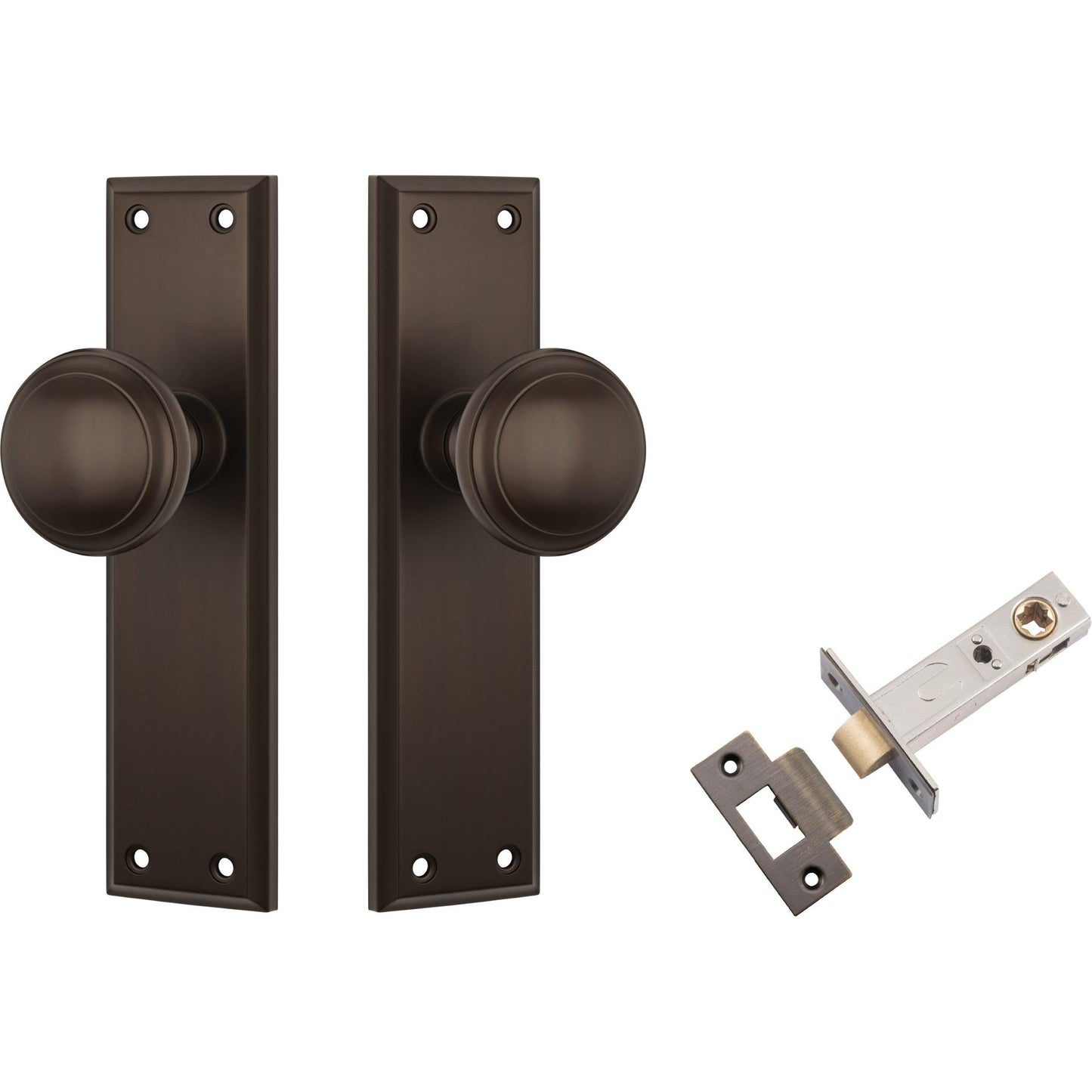 Tradco Door Knob Milton Antique Brass Passage Set
