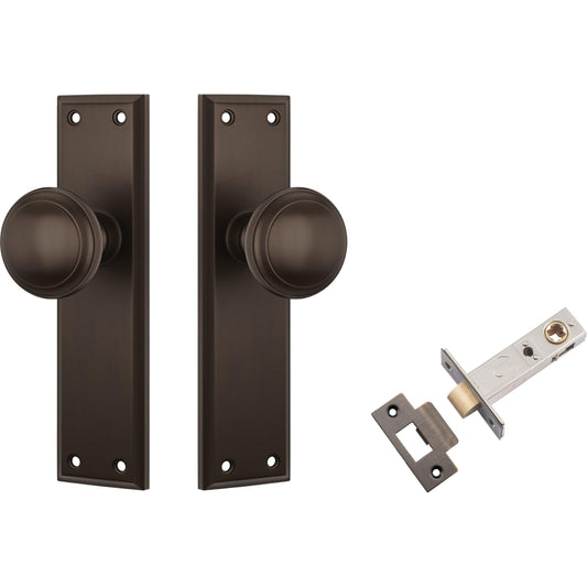 Tradco Door Knob Milton Antique Brass Passage Set