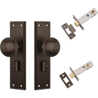 Tradco Door Knob Milton Antique Brass Privacy Set