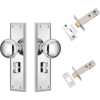 Tradco Door Knob Milton Chrome Plated Privacy Set