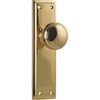 Tradco Door Knob Milton Latch Pair Polished Brass