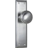 Tradco Door Knob Milton Latch Pair Satin Chrome