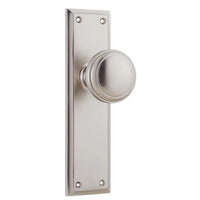 Tradco Door Knob Milton Latch Pair Satin Nickel