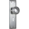 Tradco Door Knob Milton Lock Pair Satin Chrome