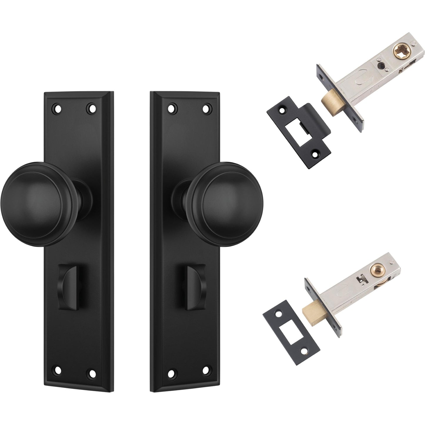 Tradco Door Knob Milton Matt Black Privacy Set