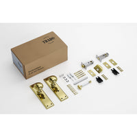 Tradco Door Knob Milton Polished Brass Privacy Set