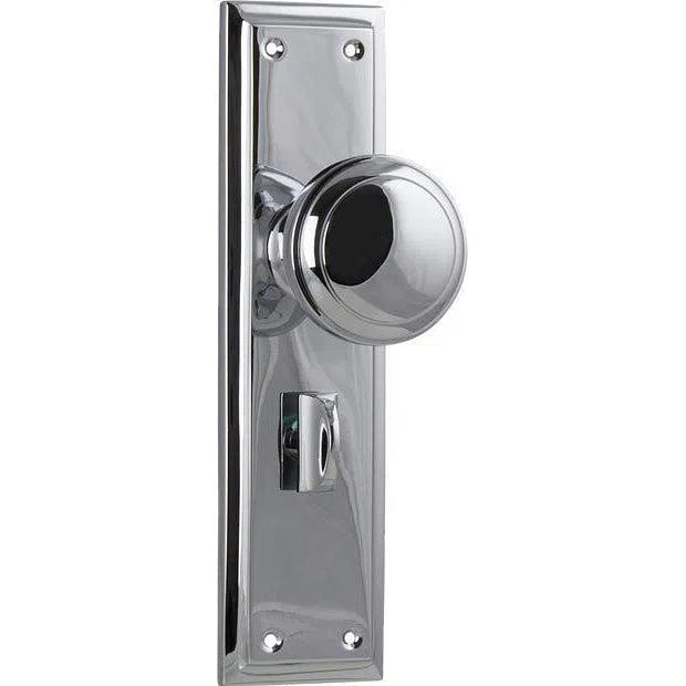 Tradco Door Knob Milton Privacy Pair Chrome Plated