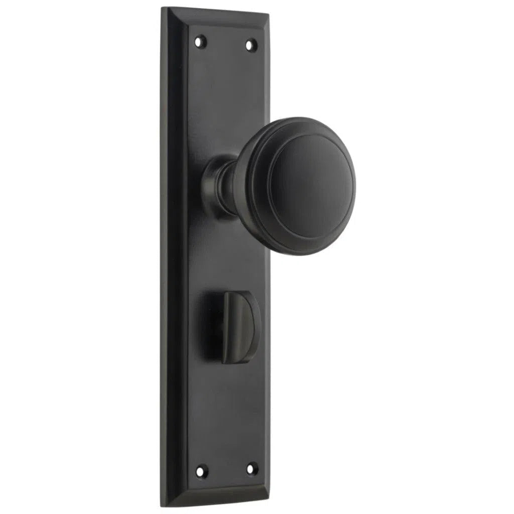 Tradco Door Knob Milton Privacy Pair Matt Black