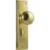 Tradco Door Knob Milton Privacy Pair Unlacquered Polished Brass
