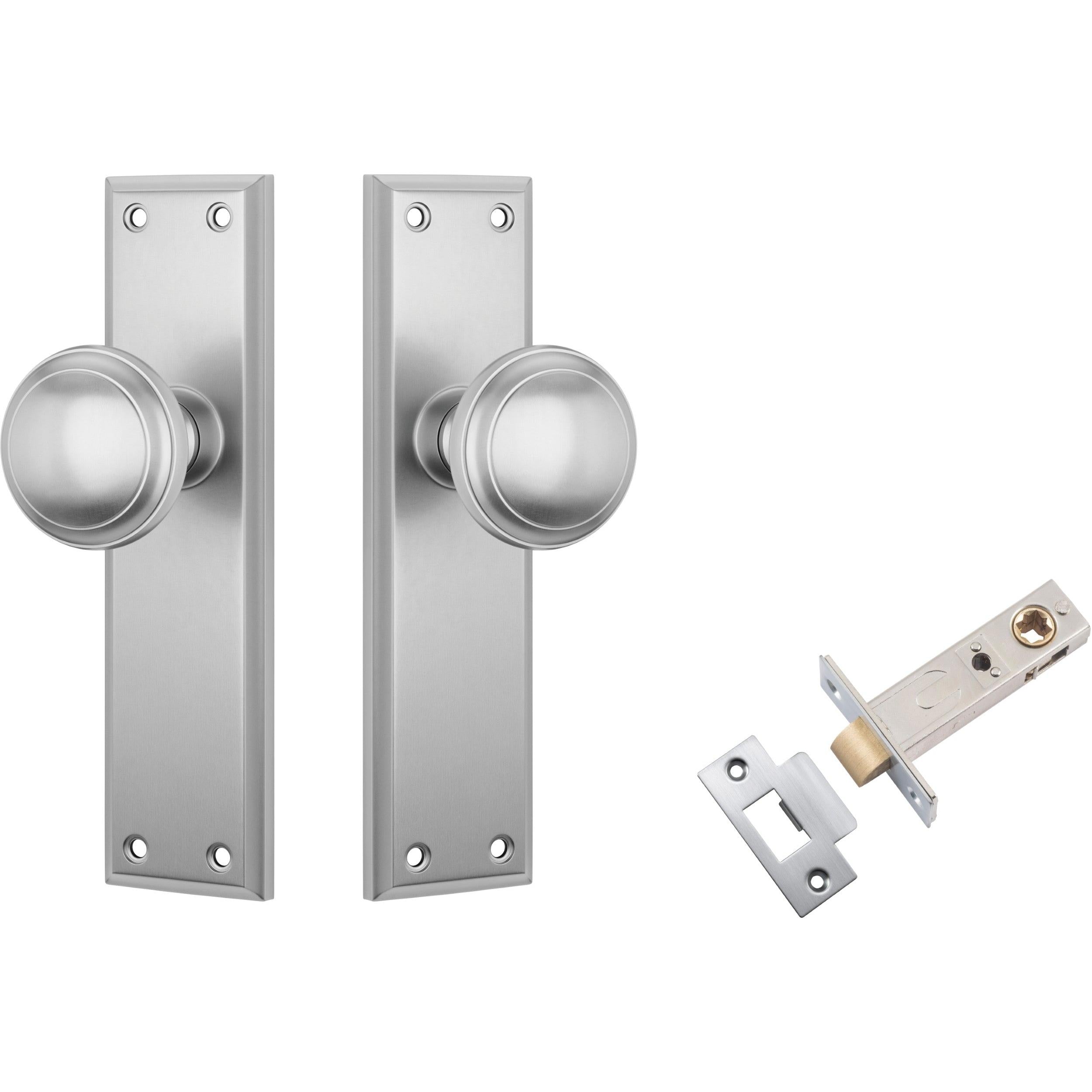 Tradco Door Knob Milton Satin Chrome Passage Set