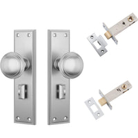 Tradco Door Knob Milton Satin Chrome Privacy Set