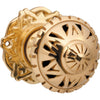 Tradco Door Knob Mortice Filigree Pair Polished Brass