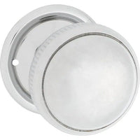 Tradco Door Knob Mortice Milled Edge Small Pair Chrome Plated