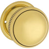 Tradco Door Knob Mortice Milled Edge Small Pair Polished Brass