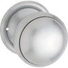 Tradco Door Knob Mortice Milled Edge Small Pair Satin Chrome