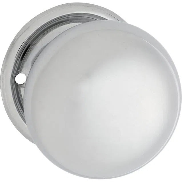 Tradco Door Knob Mortice Plain Pair Chrome Plated