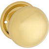 Tradco Door Knob Mortice Plain Pair Polished Brass