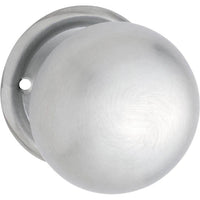 Tradco Door Knob Mortice Plain Pair Satin Chrome