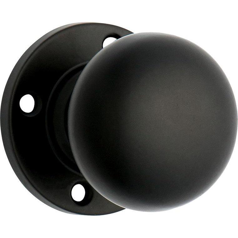 Tradco Door Knob Mortice Retro Fit Pair Matt Black