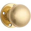 Tradco Door Knob Mortice Retro Fit Pair Polished Brass