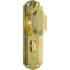 Tradco Door Knob Napier Art Deco Privacy Pair Polished Brass