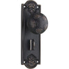 Tradco Door Knob Nouveau Privacy Pair Antique Copper