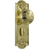 Tradco Door Knob Nouveau Privacy Pair Polished Brass