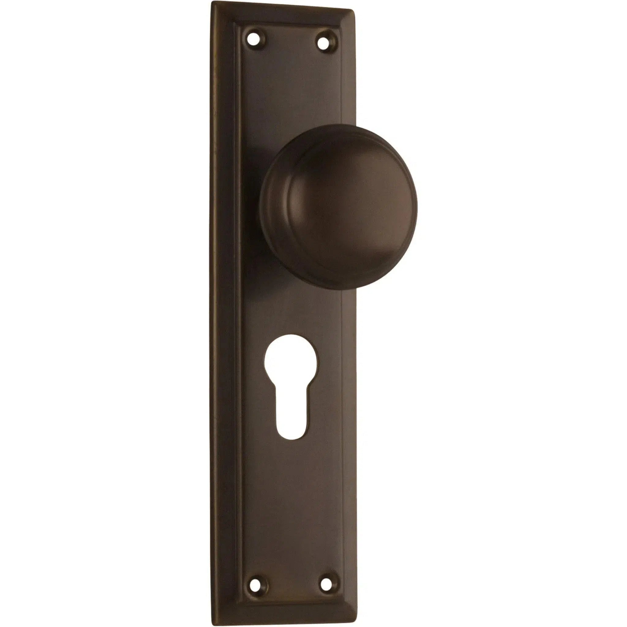 Tradco Door Knob Richmond Euro Pair Antique Brass H200mm