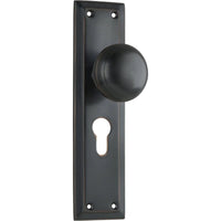 Tradco Door Knob Richmond Euro Pair Antique Copper H200mm