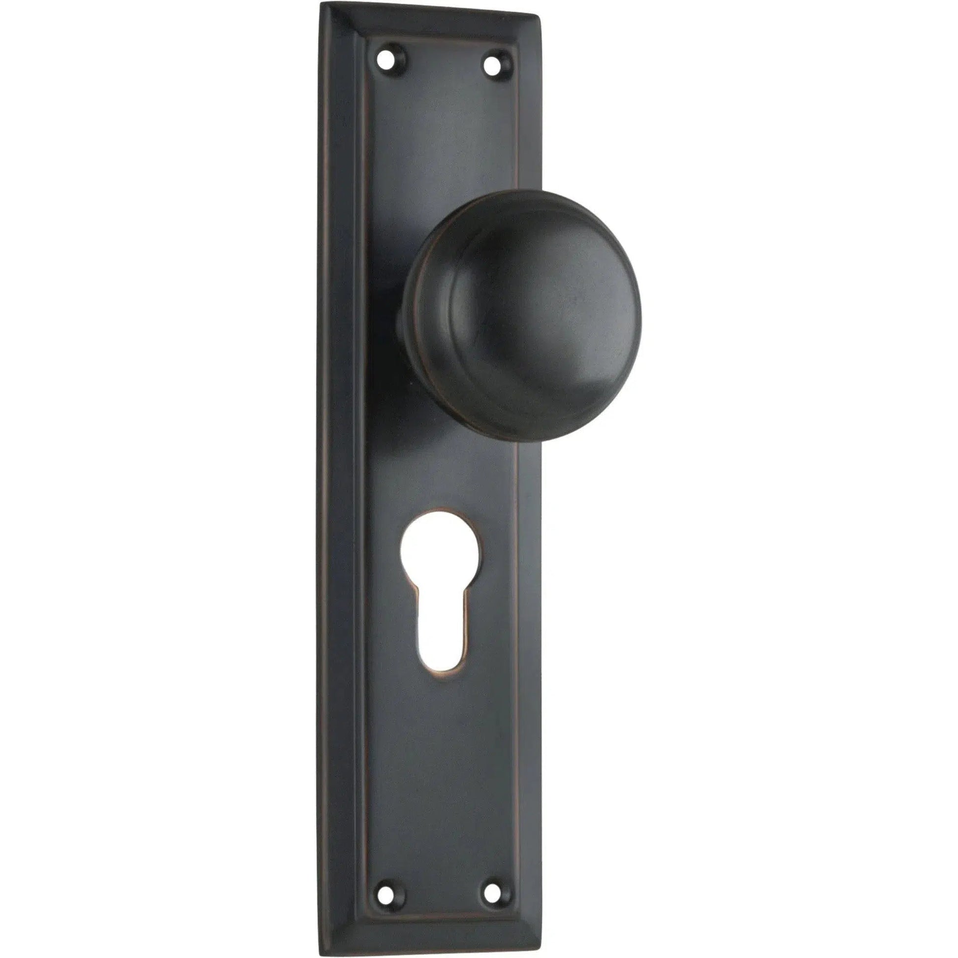 Tradco Door Knob Richmond Euro Pair Antique Copper H200mm