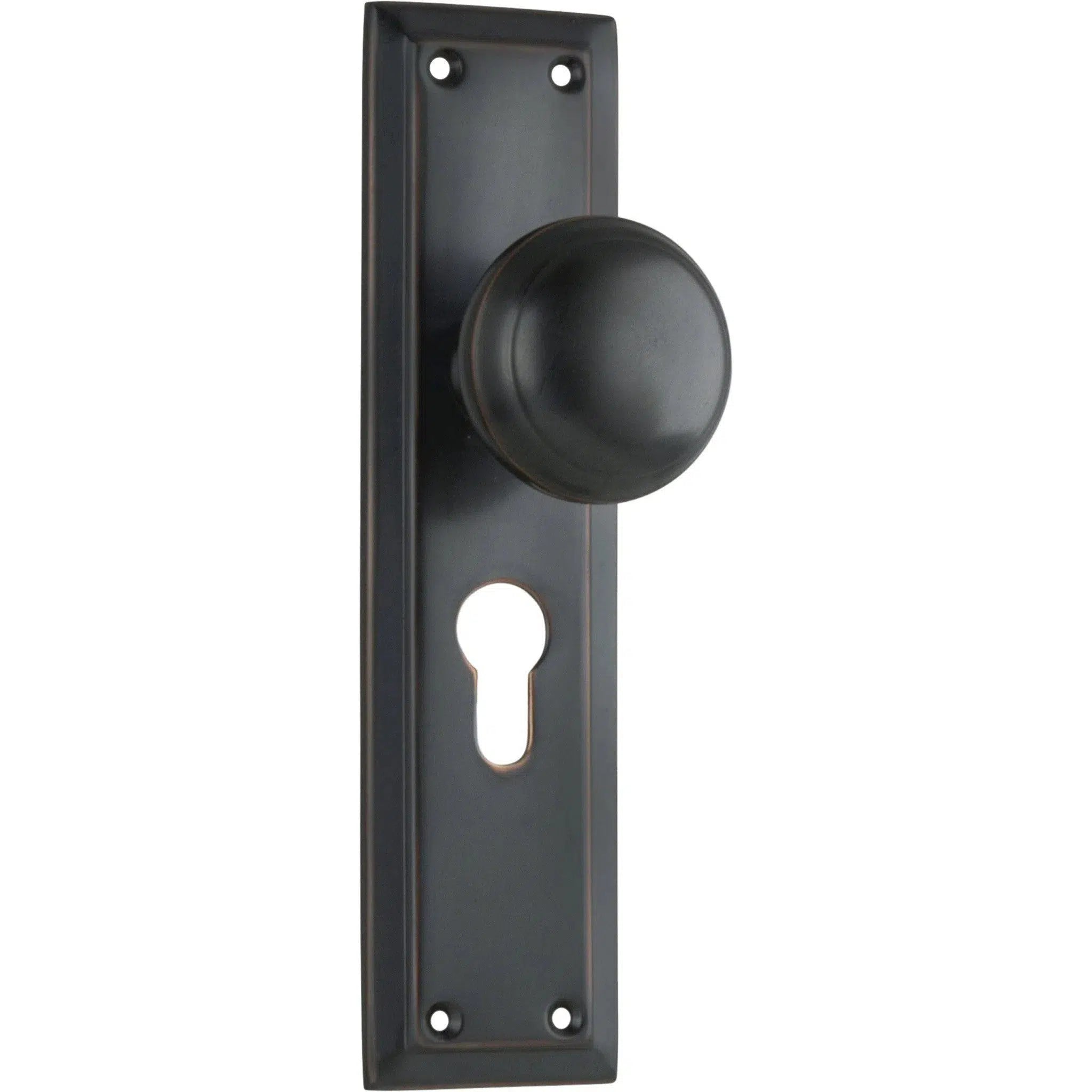 Tradco Door Knob Richmond Euro Pair Antique Copper H200mm
