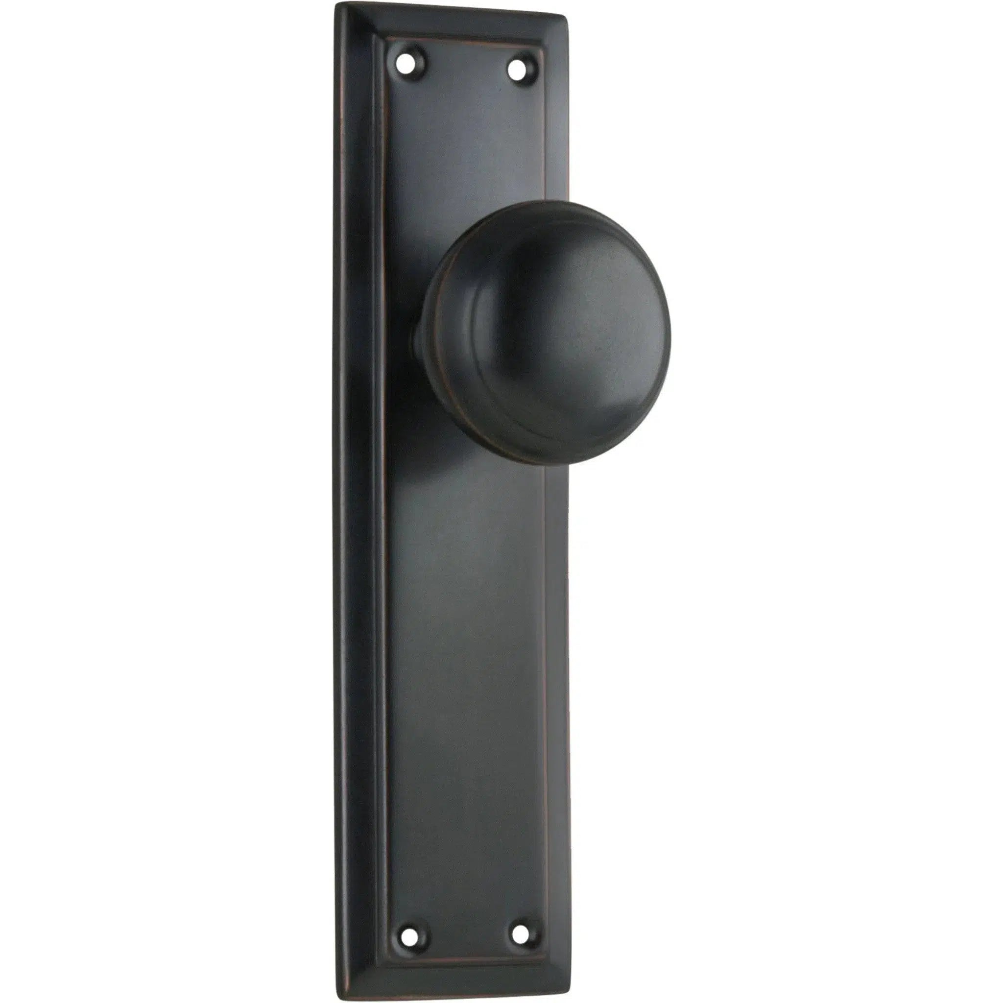 Tradco Door Knob Richmond Latch Pair Antique Copper H200mm