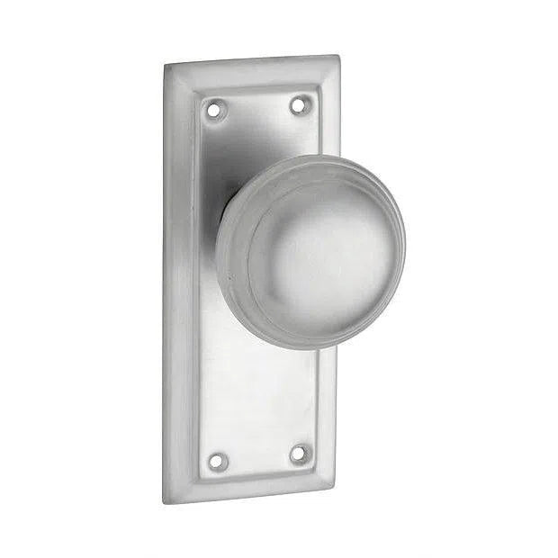 Tradco Door Knob Richmond Latch Pair Satin Chrome H125mm