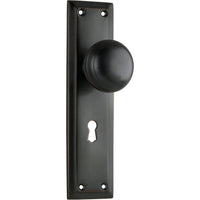 Tradco Door Knob Richmond Lock Pair Antique Copper H200mm