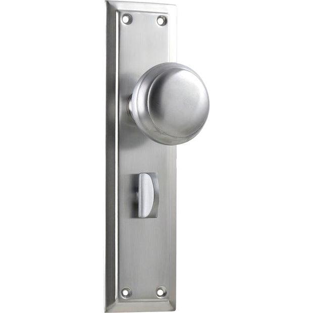 Tradco Door Knob Richmond Privacy Pair Satin Chrome H200mm