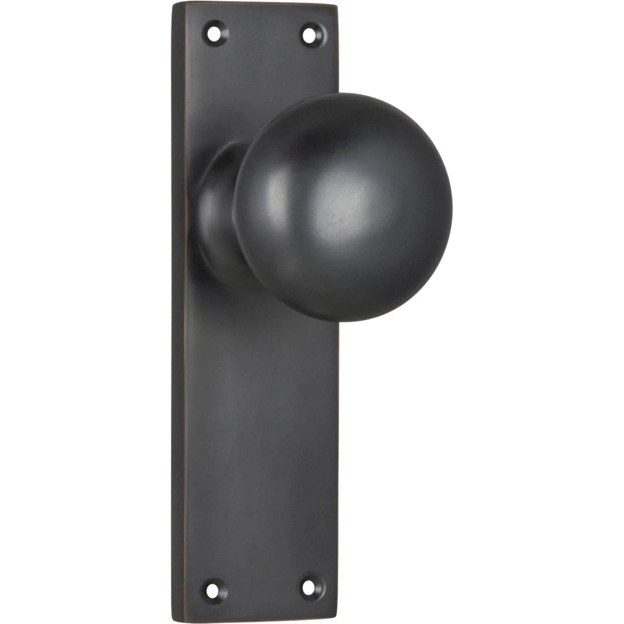 Tradco Door Knob Victorian Latch Pair Antique Copper