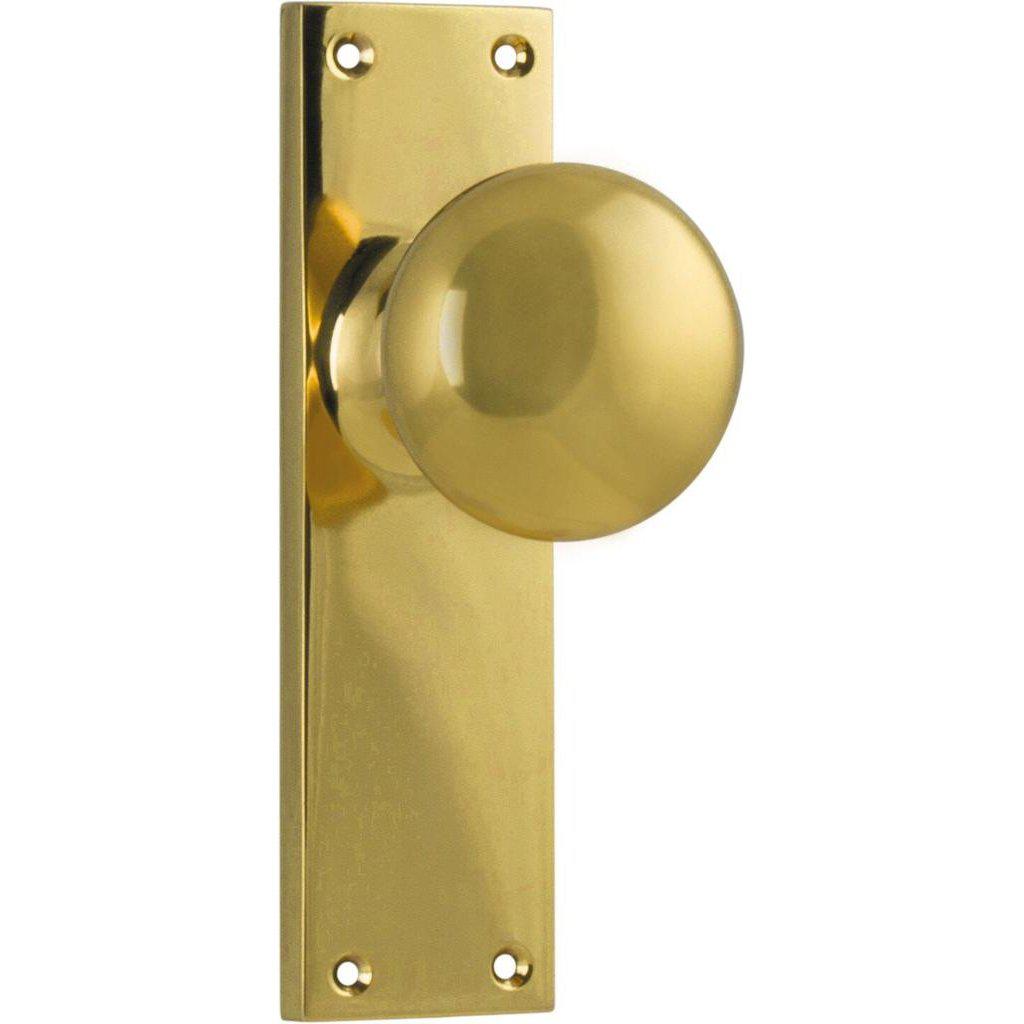 Tradco Door Knob Victorian Latch Pair Polished Brass