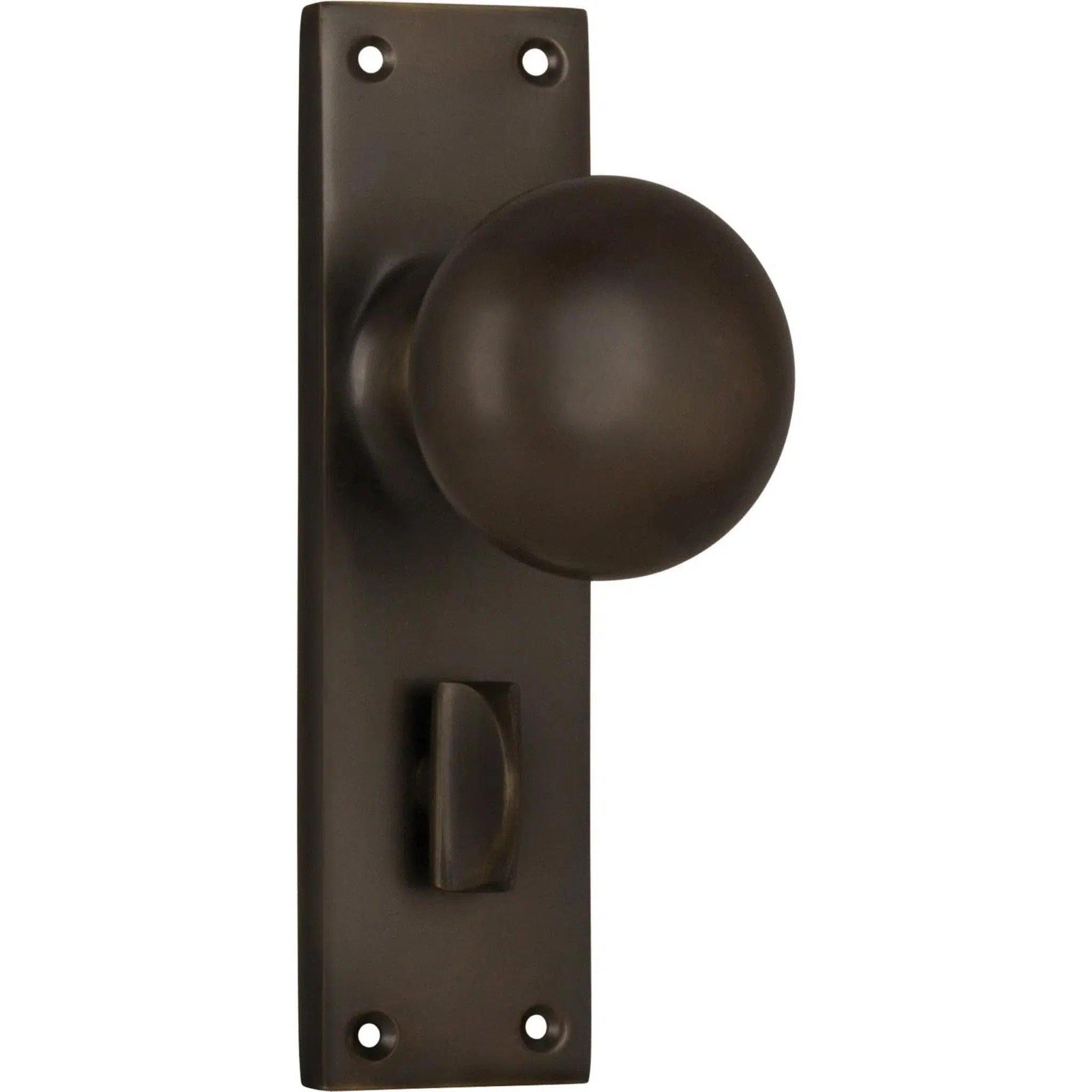 Tradco Door Knob Victorian Privacy Pair Antique Brass