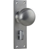 Tradco Door Knob Victorian Privacy Pair Satin Chrome