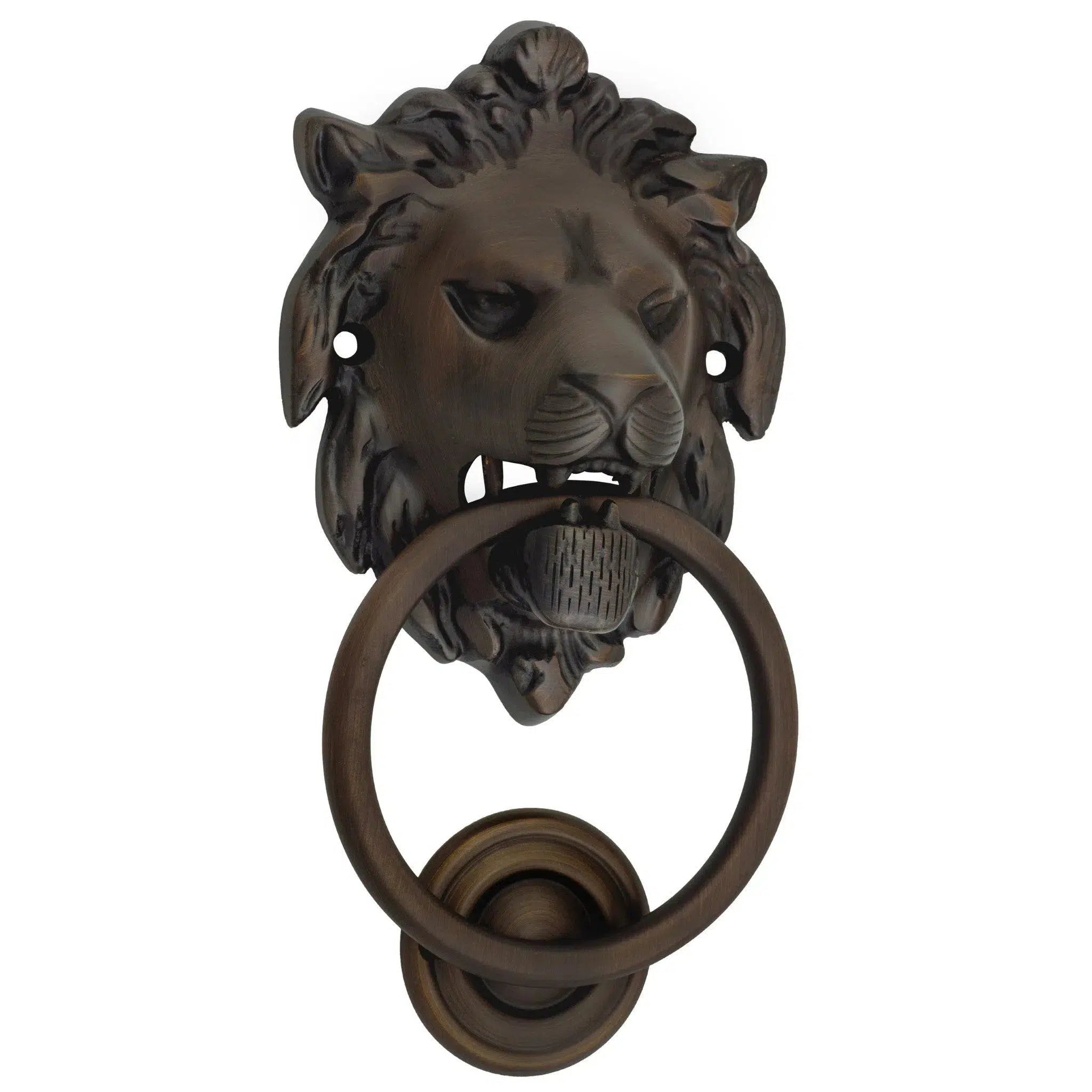 Tradco Door Knocker Lion Antique Brass