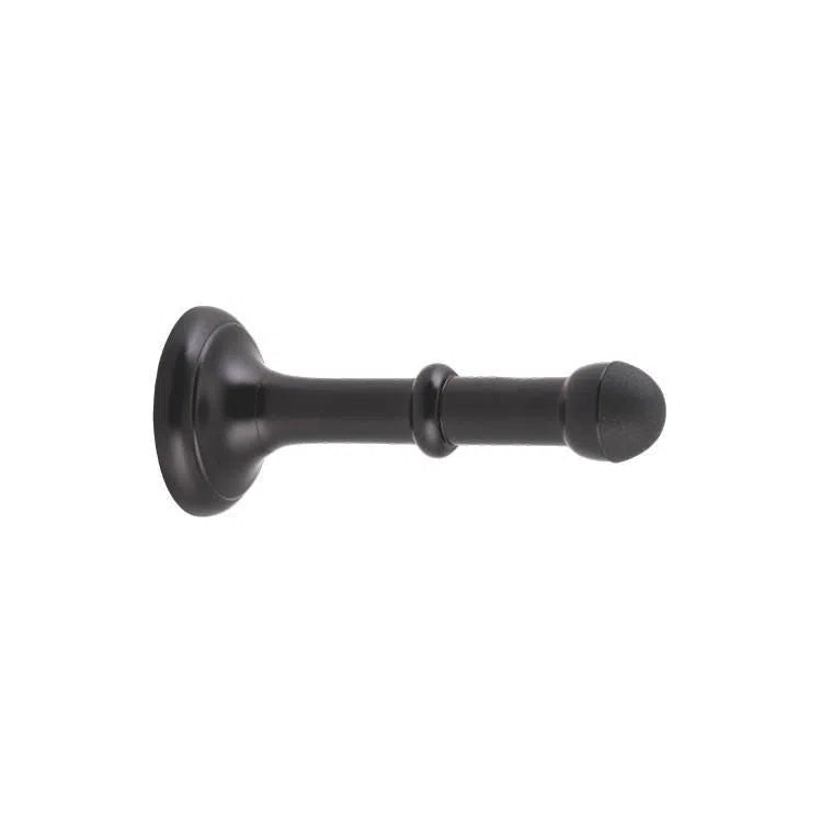 Tradco Door Stop Concealed Fix Large Matt Black D43xP100mm