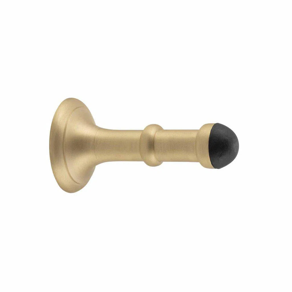 Tradco Door Stop Concealed Fix Small Satin Brass D43xP80mm