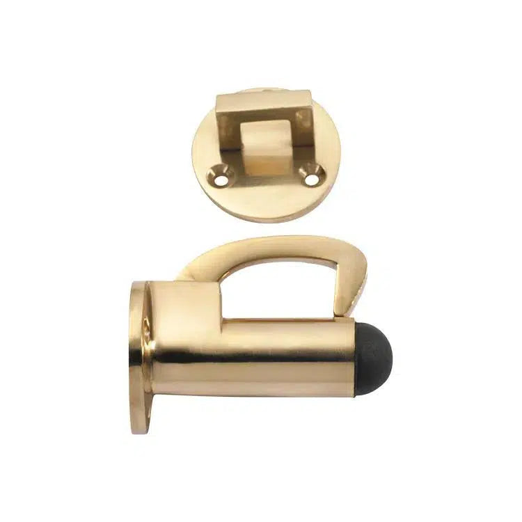 Tradco Door Stop Hook Polished Brass D39xP70mm