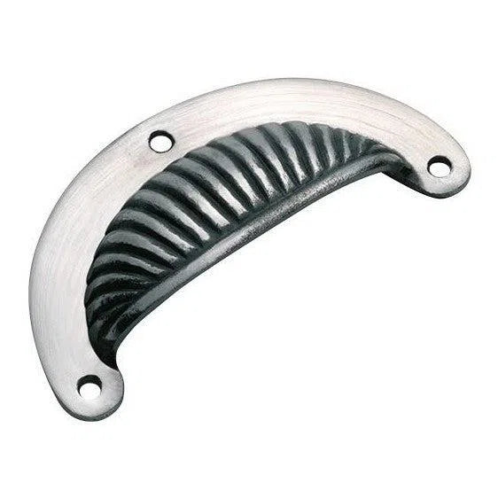 Tradco Drawer Pull Fluted Iron Polished Metal H50xL95mm