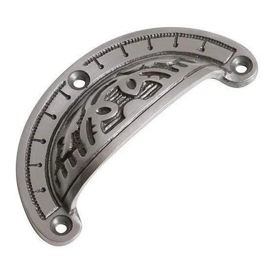 Tradco Drawer Pull Ornate Iron Polished Metal H40xL100mm